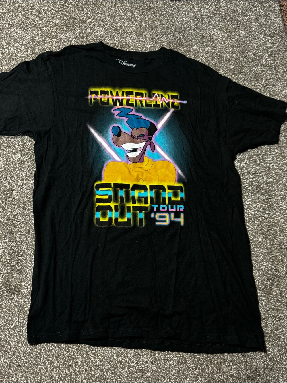 Disney Black Powerline Graphic Tee